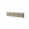 Comoda TV 4 Usi Rabatabile + 4 Sertare, Cross,  225x40x48 cm, Pal Melaminat, Beige Congo picture - 3