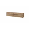 Comoda TV 4 Usi Rabatabile + 4 Sertare, Cross,  225x40x48 cm, Pal Melaminat, Stejar Wotan picture - 3