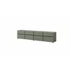Comoda TV 4 Usi Rabatabile + 4 Sertare, Cross,  225x40x48 cm, Pal Melaminat, Verde Pin picture - 3