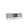 Comoda TV Iris, 2 Usi, 156x40.5x55 h cm, Riflaj, Gri picture - 1