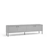 Comoda TV Iris, 4 Usi, 207x40.5x55 h cm, Riflaj, Gri picture - 1