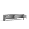Comoda TV Iris, 4 Usi, 207x40.5x55 h cm, Riflaj, Gri picture - 2