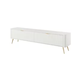 Comoda TV Lante RTV200-2D, 200x38x51.2 cm, MDF, Alb