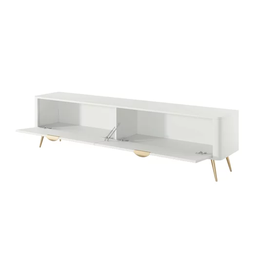 Comoda TV Lante RTV200-2D, 200x38x51.2 cm, MDF, Alb picture - 4