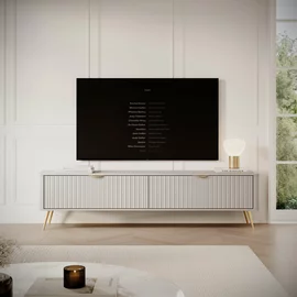 Comoda TV Lante RTV200-2D, 200x38x51.2 cm, MDF, Beige