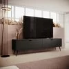 Comoda TV Lante RTV200-2D, 200x38x51.2 cm, MDF, Negru picture - 1