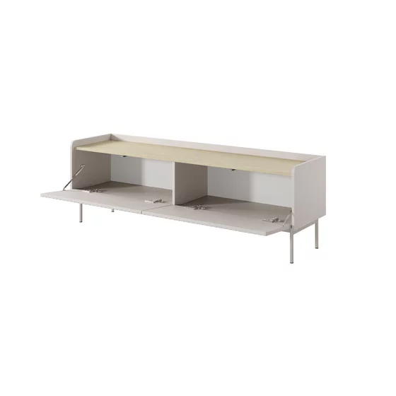 Comoda TV Level, 153-2D, 153x38x50.2 cm, MDF, Beige picture - 4