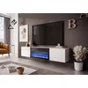 Comoda TV Livo cu Semineu Electric si Led RTV180K, 180x40x30 cm, Negru/Stejar Wotan picture - 2
