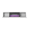 Comoda TV Livo cu Semineu Electric si Led RTV180K, 180x40x30 cm, Negru/Stejar Wotan picture - 3