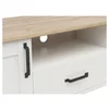 Comoda TV Loksa, 2 Usi + Sertar, 160x44x51 cm, Pin Alb/Stejar Gradson picture - 4