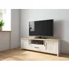 Comoda TV Loksa, 2 Usi + Sertar, 160x44x51 cm, Pin Alb/Stejar Gradson picture - 2