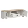 Comoda TV Loksa, 2 Usi + Sertar, 160x44x51 cm, Pin Alb/Stejar Gradson picture - 3