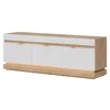 Comoda TV Milton ML01, 163.5x40.5x58.5 h cm, Pal Melaminat/MDF, Stejar Cremona/Alb Mat picture - 1