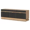 Comoda TV Milton ML01, 163.5x40.5x58.5 h cm, Pal Melaminat/MDF, Stejar Cremona/Antracit picture - 1