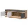Comoda TV Milton ML01, 163.5x40.5x58.5 h cm, Pal Melaminat/MDF, Stejar Cremona/Gri picture - 2