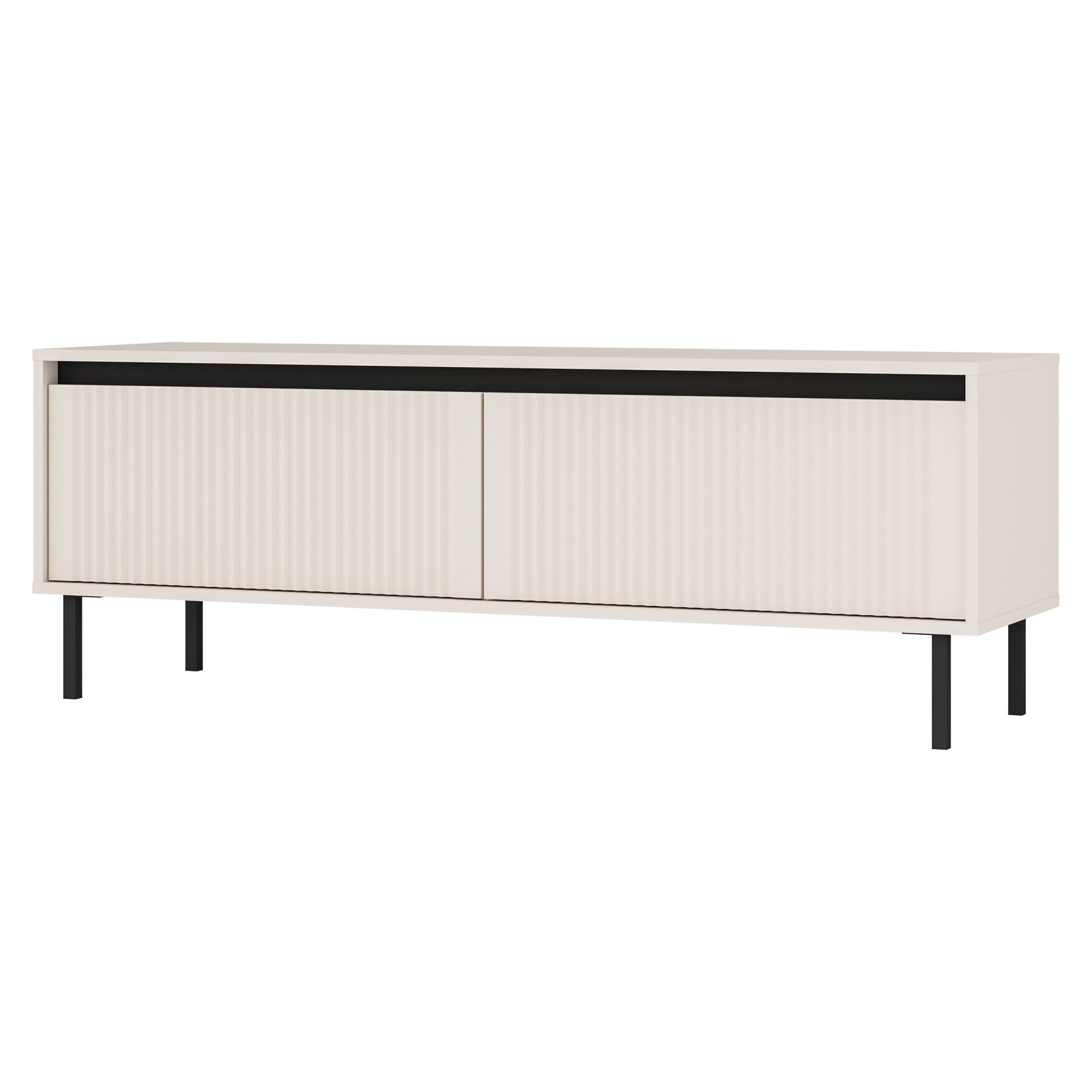 Comoda TV, Osaka 2F-302, 140x40x50 cm, Pal Melaminat/MDF Frezat