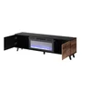 Comoda TV Rogan cu Semineu Electric RTV180K, 180x40x52 cm, Negru/Stejar Wotan picture - 2