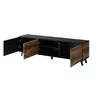 Comoda TV Rogan RTV2, 150x40x52 cm, Negru/Stejar Wotan picture - 3