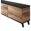 Comoda TV Rogan RTV2, 150x40x52 cm, Negru/Stejar Wotan picture - 7