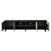 Comoda TV Rogan RTV3, 200x40x52 cm, Negru/Stejar Wotan picture - 3