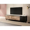 Comoda TV Rogan RTV3, 200x40x52 cm, Negru/Stejar Wotan picture - 5
