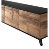 Comoda TV Rogan RTV3, 200x40x52 cm, Negru/Stejar Wotan picture - 7