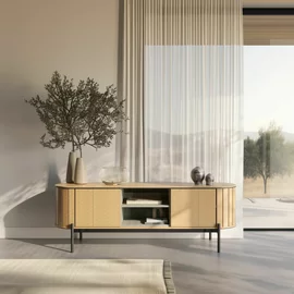 Comoda TV Rotto, RT-05, 168x46x57 cm, Stejar Vicenza