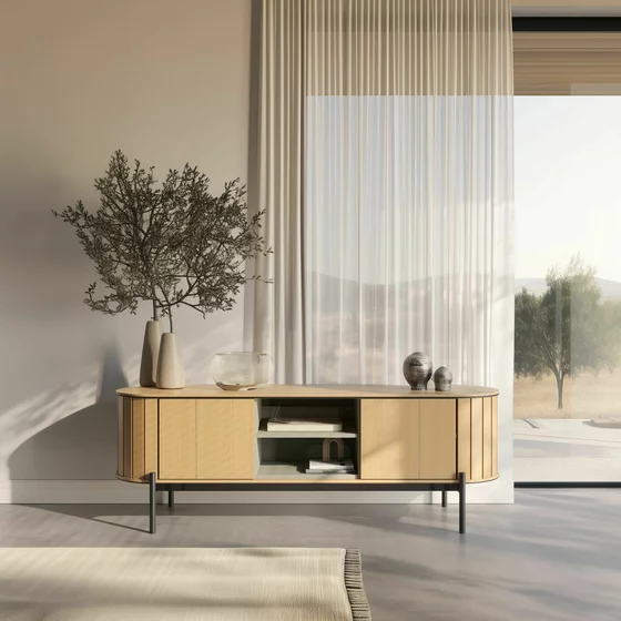 Comoda TV Rotto, RT-05, 168x46x57 cm, Stejar Vicenza picture - 1