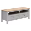 Comoda TV Salga, 129x46.5x52.5 cm, Pal Melaminat, Gri Arctic/Stejar Artisan picture - 2