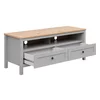 Comoda TV Salga, 129x46.5x52.5 cm, Pal Melaminat, Gri Arctic/Stejar Artisan picture - 3