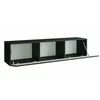 Comoda TV Suspendata Joy, 150x38x35 cm, Pal Melaminat, Front MDF cu Riflaj, Negru picture - 3