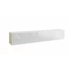 Comoda TV Suspendata Joy, 200x38x35 cm, Pal Melaminat, Front MDF cu Riflaj, Alb/Alb Lucios picture - 1