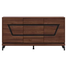 Comoda Vero 3 Usi + Sertar VR03, 163.5x38.5x86 h cm, Pal Melaminat/MDF, Nuc Inchis