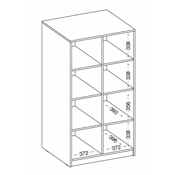 Corp Deschis Pentru Acte - Malta SL 106, 80x42x153.6 h cm, Pal Melaminat picture - 3