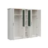 Dormitor Loksa, Dulap Loksa 5 usi,  240x57.5x220 cm, Pat 160x200 cm, 2 Noptiere, Pal Melaminat, Pin Alb/ Stejar Gradson picture - 2