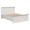 Dormitor Loksa, Dulap Loksa 5 usi,  240x57.5x220 cm, Pat 160x200 cm, 2 Noptiere, Pal Melaminat, Pin Alb/ Stejar Gradson picture - 3