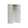 Dulap 2 Usi Loksa, 101.5x57x200.5 cm, Pal Melaminat, Pin Alb/ Stejar Gradson picture - 2