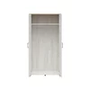 Dulap 2 Usi Loksa, 101.5x57x200.5 cm, Pal Melaminat, Pin Alb/ Stejar Gradson picture - 3