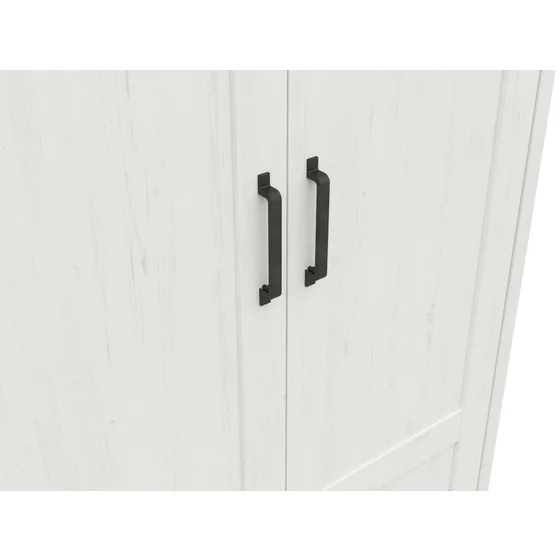 Dulap 2 Usi Loksa, 101.5x57x200.5 cm, Pal Melaminat, Pin Alb/ Stejar Gradson picture - 4