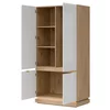 Dulap 2 Usi Milton ML08, 95x55.5x193.5 h cm, Pal Melaminat/MDF,  Stejar Cremona/Alb Mat picture - 2