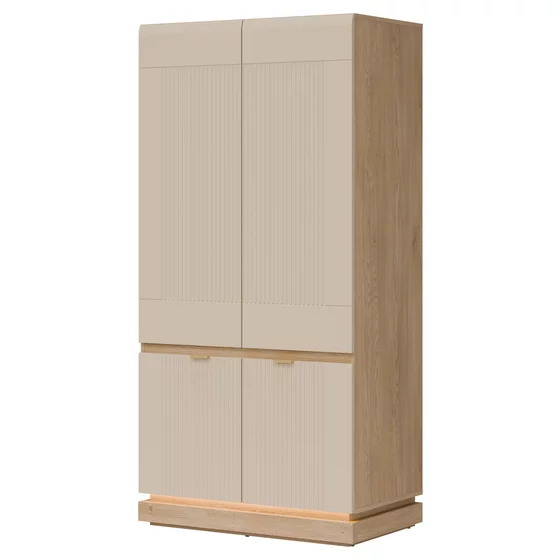 Dulap 2 Usi Milton ML08, 95x55.5x193.5 h cm, Pal Melaminat/MDF, Stejar Cremona/Casmir picture - 1