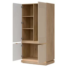 Dulap 2 Usi Milton ML08, 95x55.5x193.5 h cm, Pal Melaminat/MDF, Stejar Cremona/Casmir