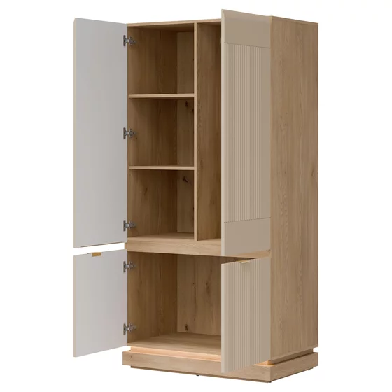 Dulap 2 Usi Milton ML08, 95x55.5x193.5 h cm, Pal Melaminat/MDF, Stejar Cremona/Casmir picture - 2