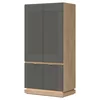Dulap 2 Usi Milton ML08, 95x55.5x193.5 h cm, Pal Melaminat/MDF, Stejar Cremona/Gri picture - 1