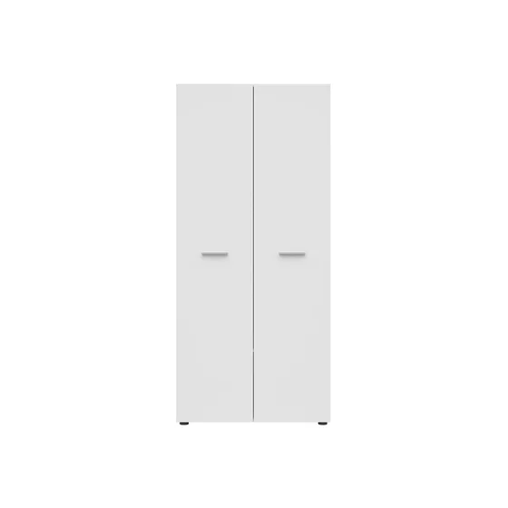 Dulap 2 Usi Neno, 81x54x179 h cm, Pal Melaminat, Alb Mat picture - 4
