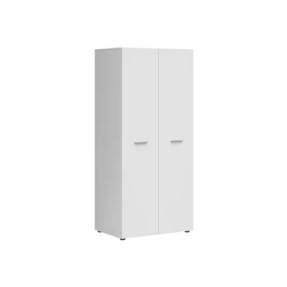 Dulap 2 Usi Neno, 81x54x179 h cm, Pal Melaminat, Alb Mat picture - 1