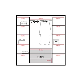 Dulap Bali II 4 Usi Roz