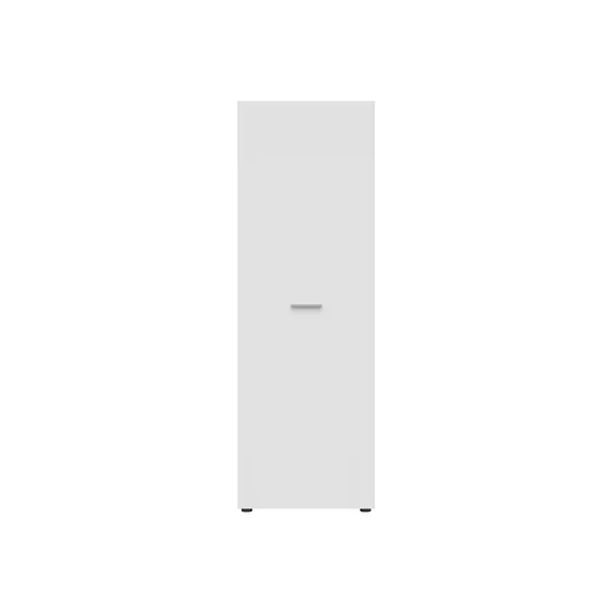 Dulap cu o usa Neno, 60x32x179 h cm, Pal Melaminat, Alb Mat picture - 3