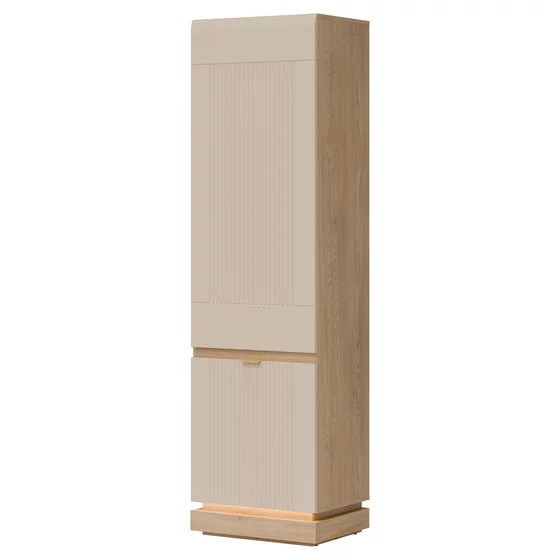 Dulap Cu Polite Milton ML07, 54.5x40.5x193.5 h cm, Pal Melaminat/MDF,  Stejar Cremona/Casmir picture - 1