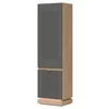Dulap Cu Polite Milton ML07, 54.5x40.5x193.5 h cm, Pal Melaminat/MDF,  Stejar Cremona/Gri picture - 1